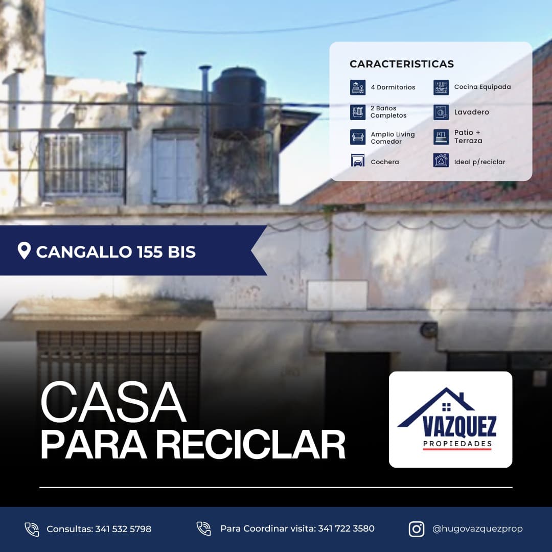 Casa para reciclar en dos plantas